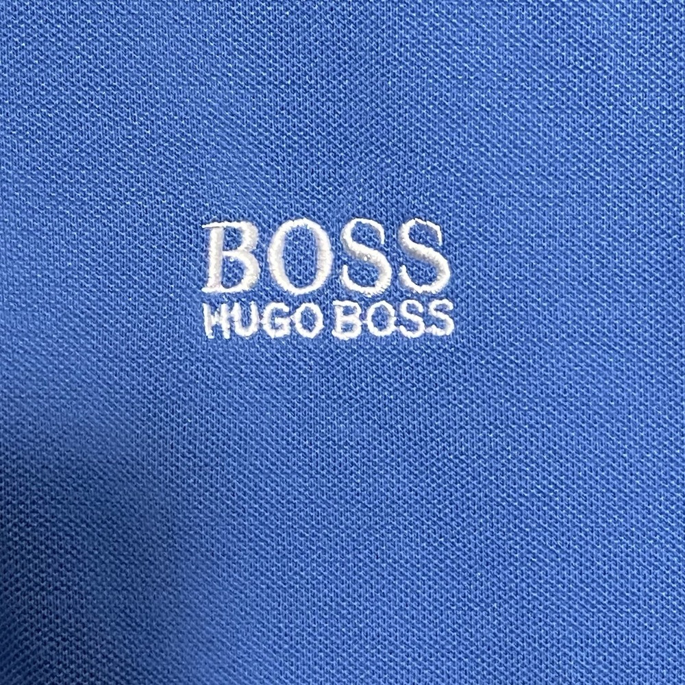 Hugo Boss Polo Shirt Mens Sz XL Blue Slim Fit Green Label, Moisture Manager - Picture 6 of 13